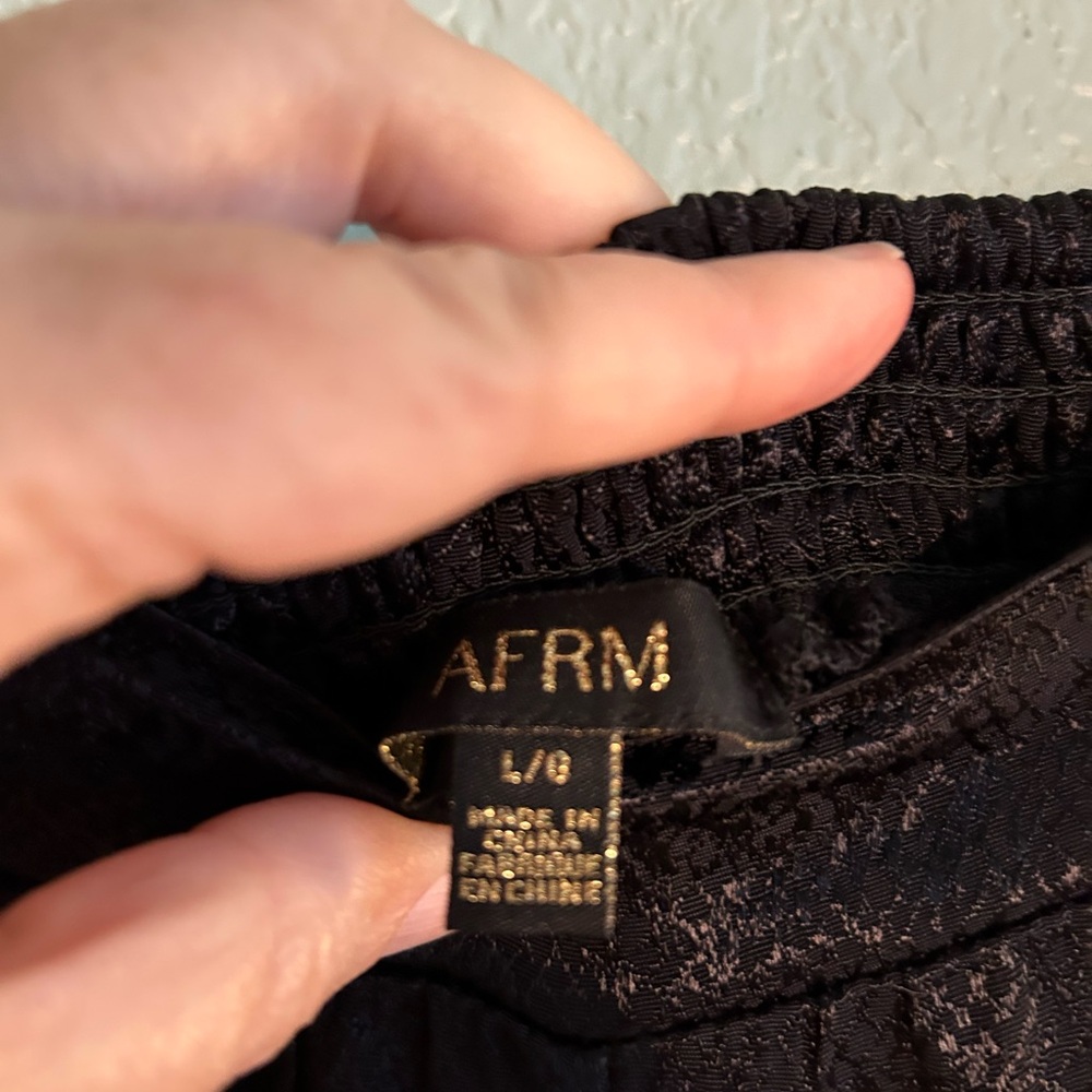 Afrm Black Patterned Balloon Pants - image 6